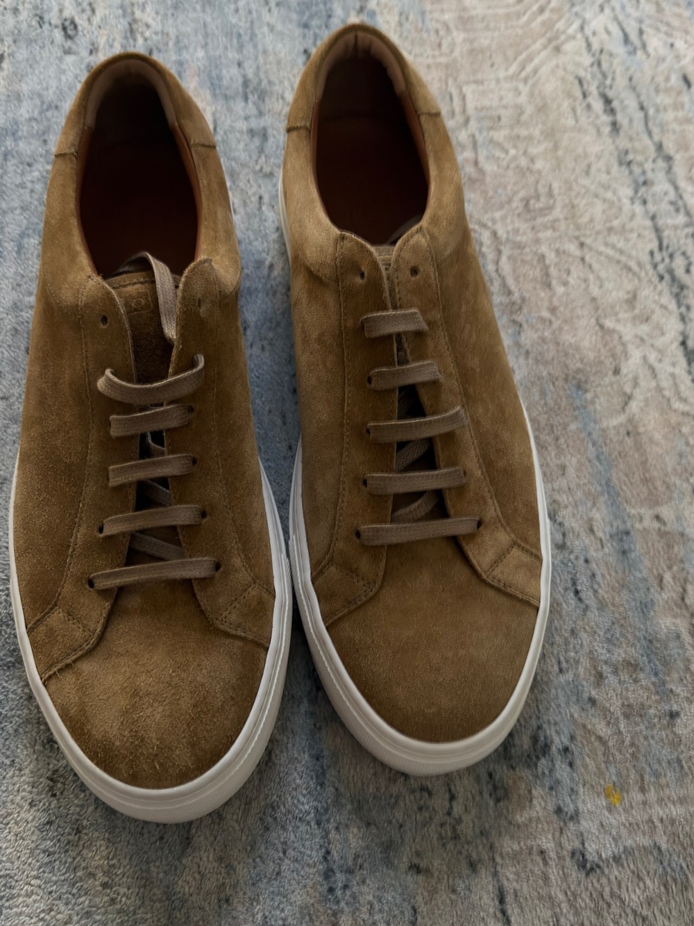 Polo by Ralph Lauren Men's Suede Sneakers in Tan/Brown
